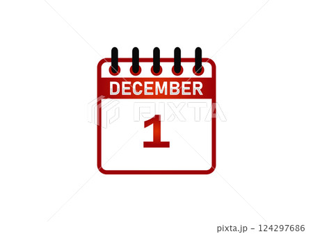 December 1 Calendar Icon December 1 Calendar Icon 124297686