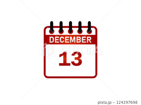 December 13 Calendar Icon 124297698