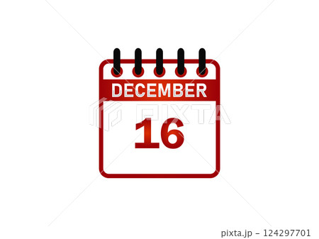 December 16 Calendar Icon December 16 Calendar Icon 124297701