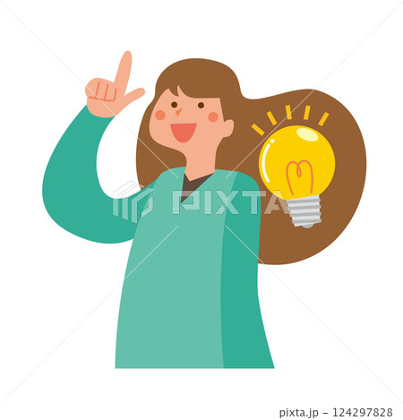 アイデアを思いつく女性 124297828
