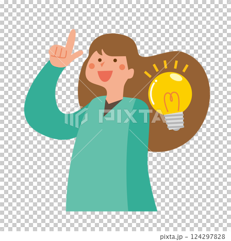 アイデアを思いつく女性 124297828