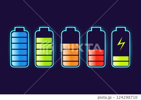Flat battery charge for mobile device design. Vector mobile device concept. Vector illustration in flat style. 124298710