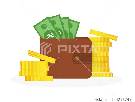 Icon with investment for banner design. Diagram, graph growth. con for banner design. Stock vector. Diagram, graph growth. 124298745