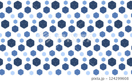 カラフルなキューブのパターン背景・スウォッチ 124299608