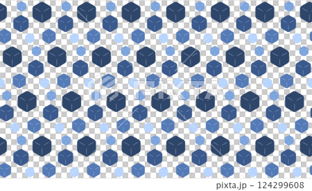 カラフルなキューブのパターン背景・スウォッチ 124299608