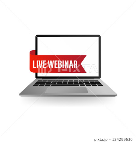Concept live webinar for web page, banner, presentation, social media, documents. Watch video online. Concept live webinar for web page, banner, presentation, social media, documents. Watch video online. 124299630