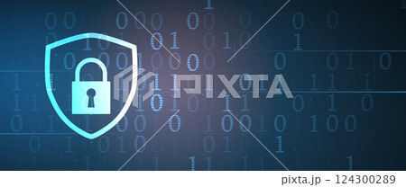 Cyber security neon lock protect data Cyber security neon lock protect data 124300289