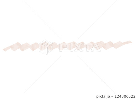 マーカーペンで描いたようなアンダーライン：ベージュ 水彩風 124300322