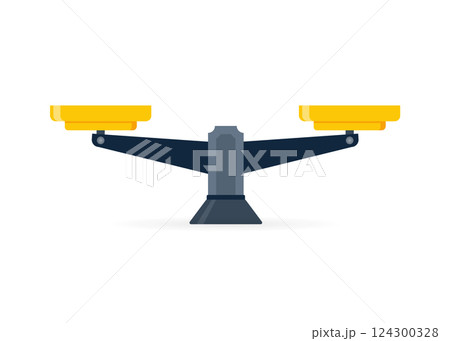 Vector scales Icon, isolated on a white bacground. Vector illustration. 124300328