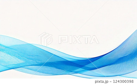 白い背景と青い波の抽象イメージ 白い背景と青い波の抽象イメージ 124300398