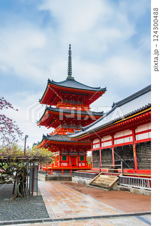春の京都　清水寺　三重塔 124300488