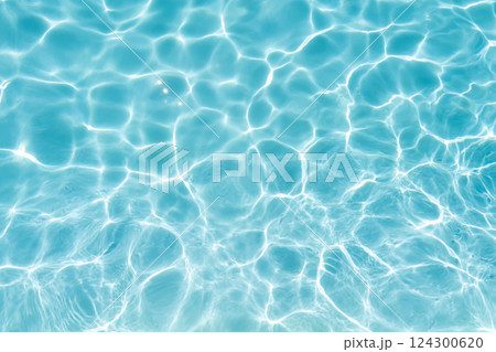 Water in swimming pool rippled water detail. 124300620
