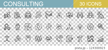 Consulting icon set 124300923