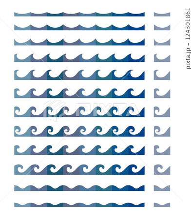 Seamless wave pattern in a flat graphic style. Seamless wave pattern in a flat graphic style. 124301861