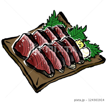 居酒屋メニュー　かつおのたたき 124301914