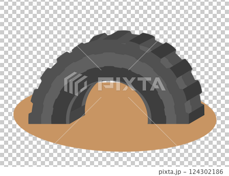 舊輪胎遊樂場設備 124302186