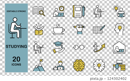 研究相關圖示設定顏色 研究相關圖示設定顏色 124302402