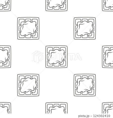 belgian waffle icon seamless patternのイラスト素材 [124302410] - PIXTA
