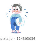 泣いている男の子 124303036