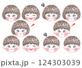 こどもの表情イラストセット 124303039