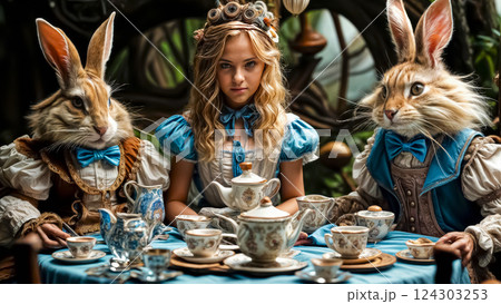 Alice in Wonderland based on the Mad Tea Party 124303253