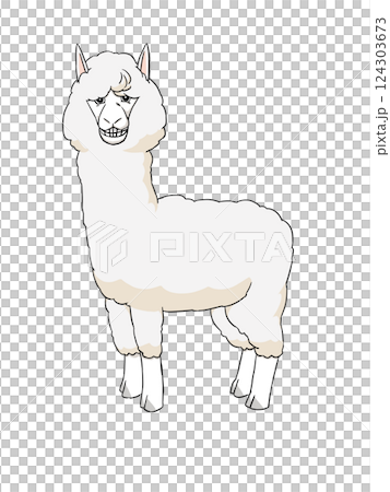 アルパカ　ニヤリ 124303673