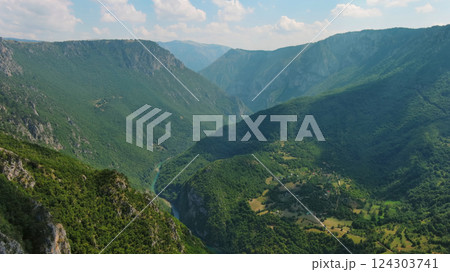 Tara River canyon and mountains 124303741