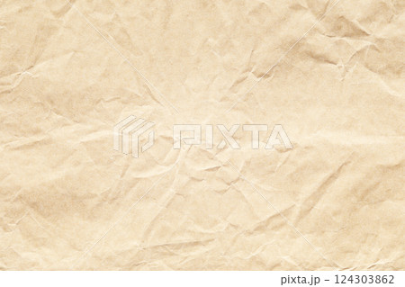 Brown crumpled paper material texture 124303862