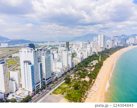 Top view of the seaside resort. 124304843