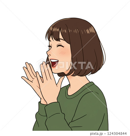 応援している姿 124304844