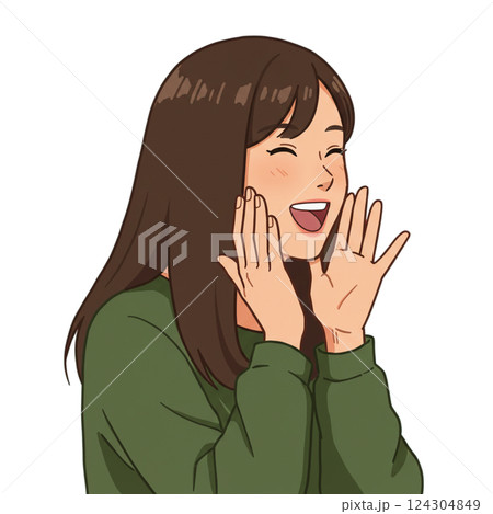 応援している姿 124304849