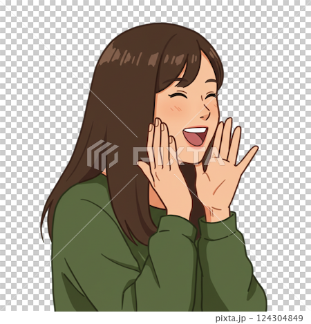 応援している姿 124304849