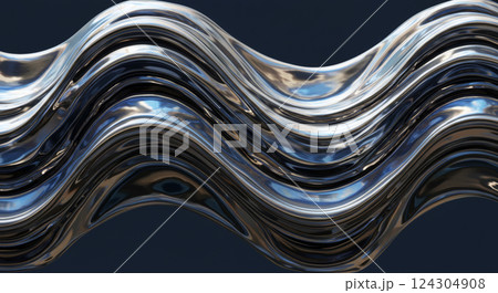 液体金属のウエーブ 液体金属のウエーブ 124304908