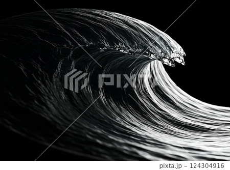 液体金属のウエーブ 124304916