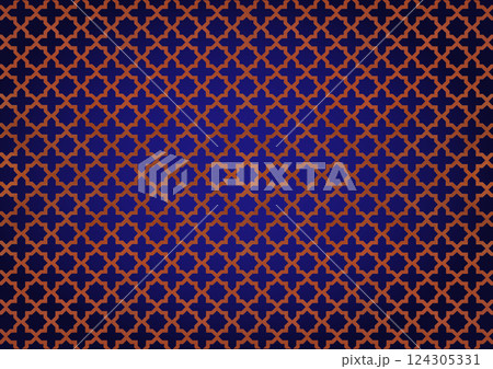 This captivating geometric pattern features a stunning deep blue background that attracts attention 124305331
