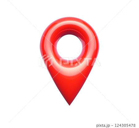3d pin marker isolated on white. 3d illustration 3d pin marker isolated on white. 3d illustration 124305478