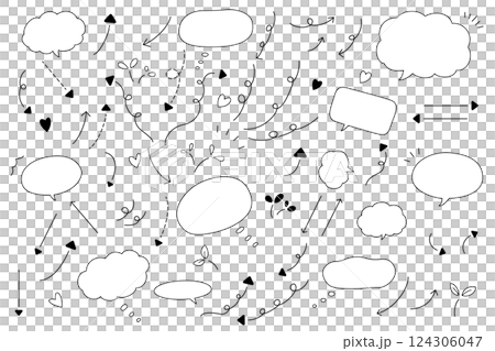 語音泡沫箭頭集 124306047