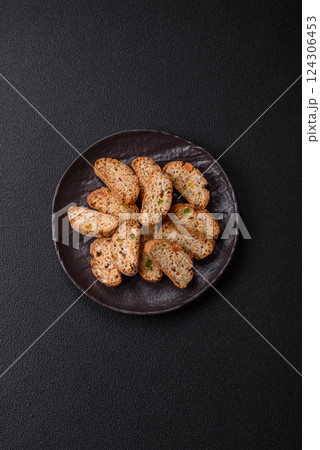 Freshly baked Italian cantuccini cookies with nuts and candied fruits Freshly baked Italian cantuccini cookies with nuts and candied fruits 124306453