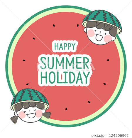 Watermelon banner design for summer holiday Watermelon banner design for summer holiday 124306965