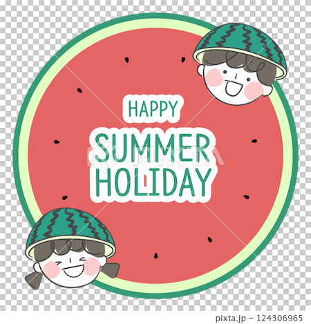 Watermelon banner design for summer holiday 124306965