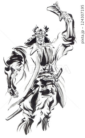 合戦の兵士を鼓舞する徳川家康 124307195