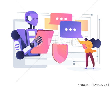 AI-Backed Customer Support abstract concept vector illustration. 124307731