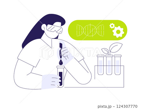 Transferring new DNA abstract concept vector illustration. 124307770