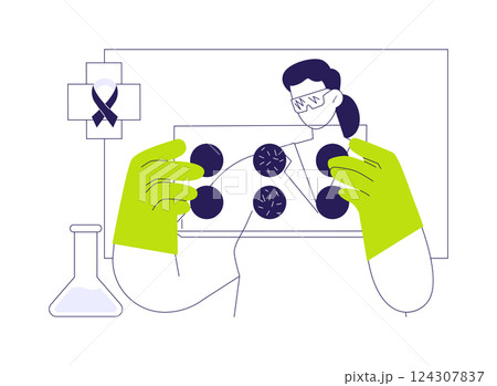 Cancer immunotherapy abstract concept vector illustration. 124307837