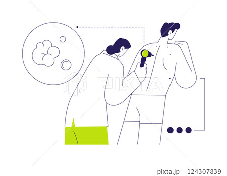Skin cancer diagnosis abstract concept vector illustration. 124307839