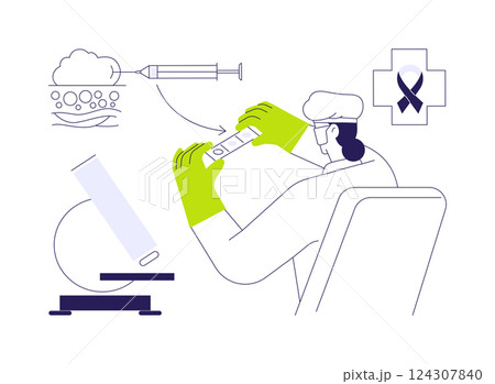 Biopsy abstract concept vector illustration. 124307840
