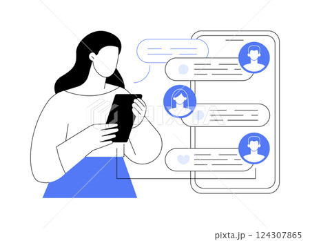 Instant messaging app isolated cartoon vector illustrations. 124307865