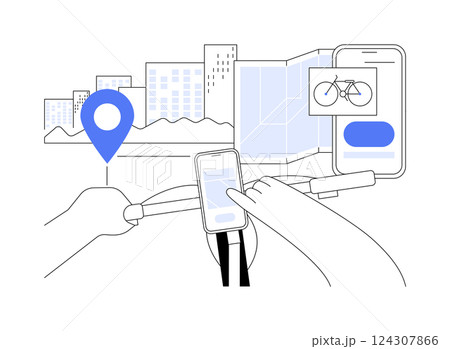 Urban navigation app isolated cartoon vector illustrations. 124307866