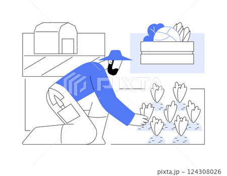 Harvesting isolated cartoon vector illustrations. Harvesting isolated cartoon vector illustrations. 124308026
