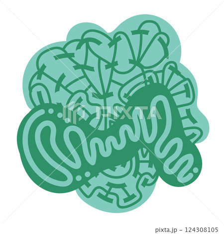 Abstract colorful doodle shape. Vector creative design element. Abstract colorful doodle shape. Vector creative design element. 124308105